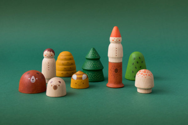 Figurines en bois : my wooden world forest