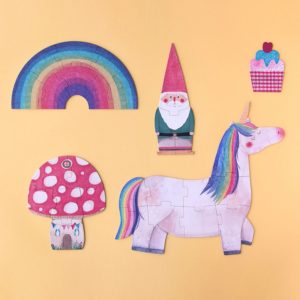 Puzzle : happy birthday unicorn (5x de 2 à 10 pces)