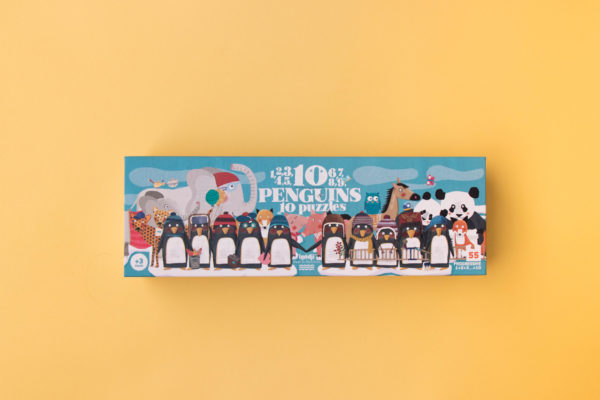 Puzzle : 10 penguins (1 à 10 pces)