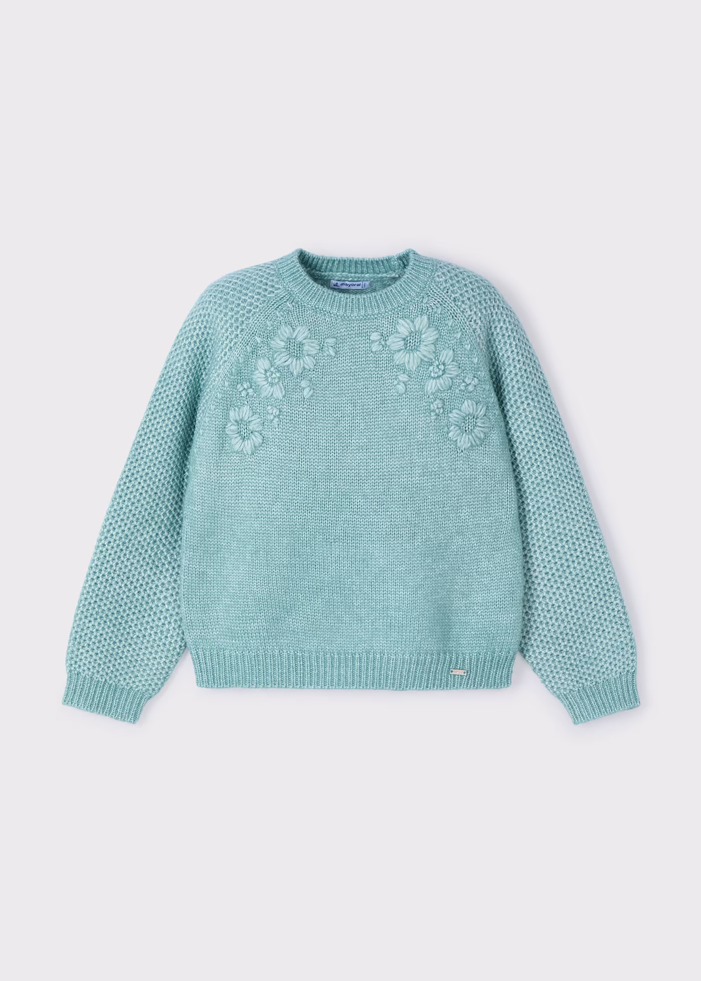 Pull fleurs brodées